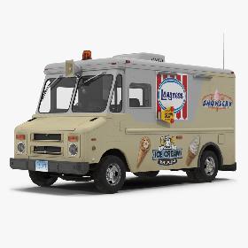 Ice Cream Van 3D Model